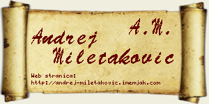 Andrej Miletaković vizit kartica